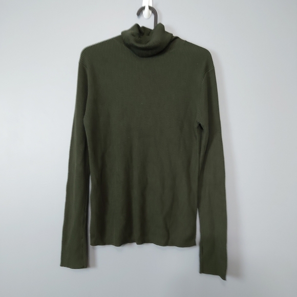 Just Female Women's Fuju Roll Neck Ribbed Knit Long Sleeves Sweater Green Size M - Picture 3 of 9